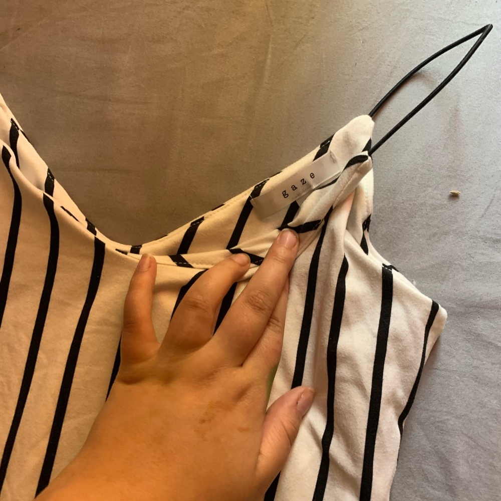 Striped bodysuit